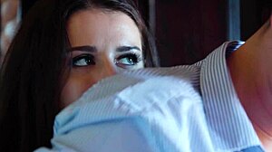 in this natural scene, sybil fingers her husband with big cock, leading to cum in mouth and spanking