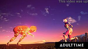 F U T A Sentai Squad - Big Titty Futanari Femdoms Blast Facial and Creampie with Robot Dicks