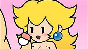 paper peach giving a steamy handjob in peachypop34 animation