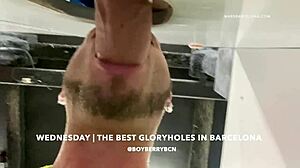 want to see horny gay 3some group cumshots with big cocks in office gloryhole?