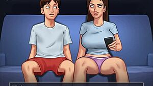 Big tits cowgirl rides hard in Summertime Saga 212!