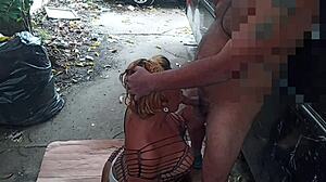 Chubby Trans Woman Gives Caprichado Blowjob Surprise