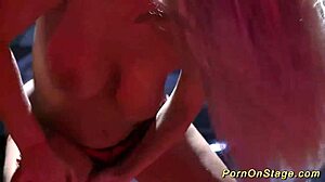 Hot Babe Strips On Public Stage For Voyeurs