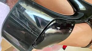 Step-sister's wet pussy takes BBC before dinner