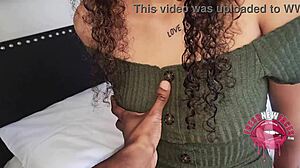 Mara performs sloppy deepthroat blowjob and face fucking for the job interview