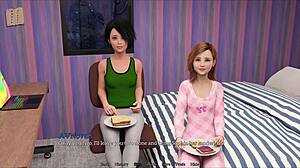 exploring new memories with brunette in game