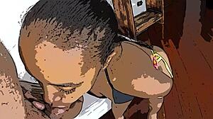 Bold Intense Anal with Latina in Cartoon Style