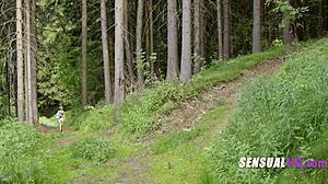 Emotional Lesbian Threesome With Babes Licking In Forest