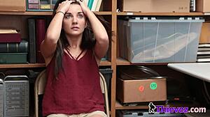 Perfect Titted Teen Shoplifter Pleasing Baton