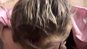 i met a tattooed dealer in a dark alley and sucked his small cock until he gagged me with cum outdoors