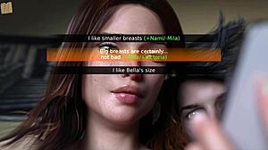 blonde teen with big tits and ass in erotic game