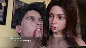 blonde teen with big tits and ass in erotic game