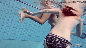 Katrin Privsem and Lucy Gurchenko swim nude