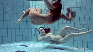 Katrin Privsem and Lucy Gurchenko swim nude