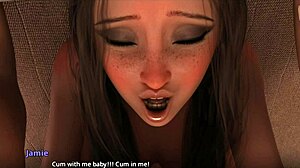 Brunette milf walks in on fucking