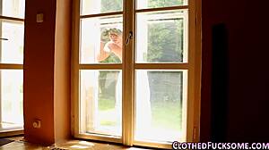 Satin Clothed Slut Jizzed