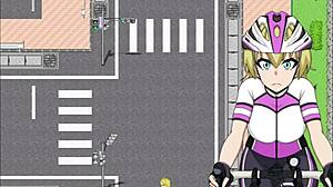 blonde flashes big tits sucking cock on street bike