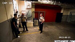 Two gay inmates caught screwing in the office by police