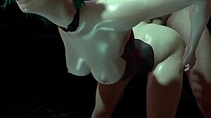 Hey, Check Out This Hot Girl With Green Hair Getting Fucked From Behind In 3D Porn