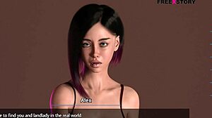 Alex and Alice explore dreams in a 3d cartoon game adventure with foot play and intimate moments