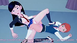 Violet Parr in a threesome competition