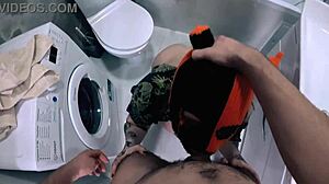 the horny stepsister gets stuck and pounded in her tight pussy