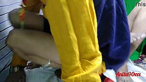 North indian babe intensely fucked in yellow salwar threesome