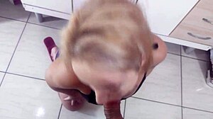 Maid’s big ass gets pounded hard in intense kitchen doggystyle anal session.