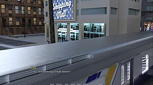 Very Horny Train Ride! Shaved Pussy Gets Blowjob And Cumshot!