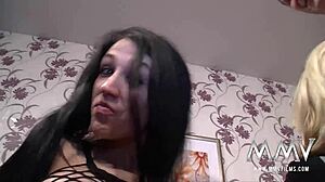 German mature gives steamy fucking lessons in group! 🔥