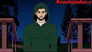 Cartoon Gay Pervert In The Forest Feels Intense Desire