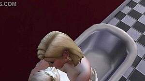 Intense alien monster fucks her hard in the bath