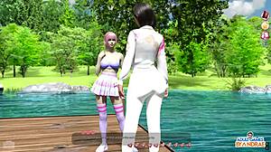 Violet gets made to cum by clapping in episode 22 of helping the hotties