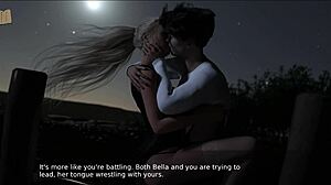 blonde teen with big tits and ass in erotic game