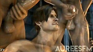 Chris Redfield gay animation edit with muscular 3D action