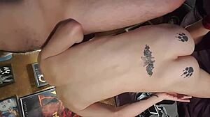 My Latina Freak Licks Big Cock and Ass Tattoo