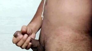 Cant resist himself masturbating as indian desi gay with big cock