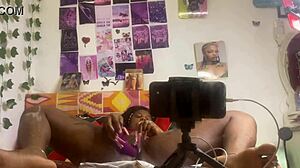 I played alone with my pussy, fingering and using toys while bent over, watching in the mirror.