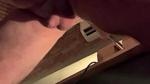 I squirt cum while machine fucks my fat white gay sissy ass