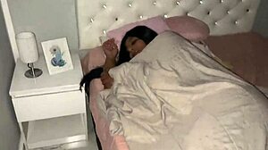 Stepsiblings engage in hidden real sex with doggystyle fucking and creampie on big ass