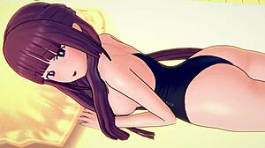 Does Fern strip her bikini for wild 3D hentai sex?