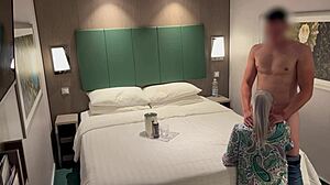 i call hotel reception girl for a drink and she helps me cum with a blowjob