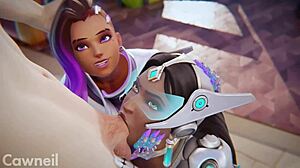 Overwatch Hentai Compilation 155 with Wild Anime Action from 19-11-24 in Retro Cartoon Style