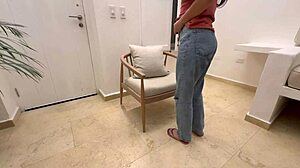 i love my lesbian boss giving orders in her living room while husband is away