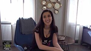 Chatting with cute 18-year-old Darcia, her fluffy huge tits in raw creampie video 😍