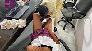 why does the big cock teacher lick her pussy before fucking and cumming on her ass