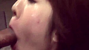 Rio Kagawa Relishes Multiple Blowjobs in Bukkake
