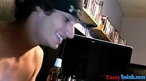 Amazing POV Blowjob with Young 18+ Man Trying Out Gay Sucking