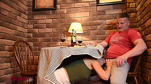 Crazy Hot Girl Sucks Dick Under Table In Cafe