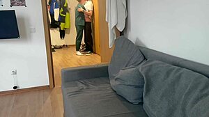 gave stepbrother deep blowjob with cum licking contrast